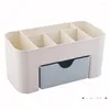 Storage Boxes Bins Case Desktop Container Makeup Organizers Box Cosmetic Ders Double Layer Plastic Jewelry Display Drop Delivery H Dhoio