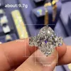 Anneaux de mariage Huitan Sparkling Ovale Zircone Cubique Promesse Pour Femmes De Luxe Argent Couleur Bague De Fiançailles 2023 Bijoux De Mode