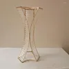 Party Decoration Gold Vases Candle Rack Stand Holders Road blommor Bukett Rekvisita Bord Centerpiece Pillar Wedding Decor