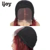 Parrucche di pizzo Chiusura 4X4 Capelli umani Color rame Rosso Onda lunga brasiliana Per donne nere Non Remy IJOY