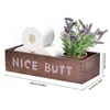 Porta carta igienica Nice BuBathroom Decor Box Holder Farmhouse Wood Crate Storage Bin Bagno Casa rustica