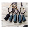 Pendentif Colliers Mode Femmes Noir Énergie Tourmaline Pierre Collier Cristal Gem Specimenpendant Drop Delivery Bijoux Pendentifs Otefx