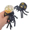 Halloween Fidget Toy Glitterpoeder Squishy Spider Mesh Squish Ball Anti-stress ontluchtingsballen Knijpspeelgoed Stressverlichting Decompressiespeelgoed Angstverlichter