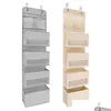 Storage Boxes Bins Hanging Organizer Closet Window Pockets Toys Over The Door Wall Mount For Nursery Bedroom Drop Delivery Home Ga Dhqeh