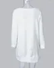 カジュアルドレス女性の2023年の秋のファッションポケットデザインラウンドネックプレーンデイリーホームミニふわふわのセータードレス