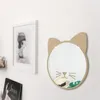 Mirrors Children's Cartoon Decorative Mirror Bathroom Baby Room Cute Wood Acrylic Frame Creative Home Art Wall DecorationMirrors