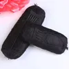 Decorazioni natalizie Clip in capelli Chignon Panino finto sintetico Accessorio da sposa alla moda Parrucchino Big Pad Parrucca alta in corno di bue nero antico