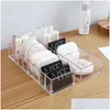 Scatole portaoggetti Contenitori Scatola cosmetica in acrilico trasparente Porta trucchi Gioielli Rossetto Pennello da tavolo in plastica per uso domestico Consegna a goccia Hom Dhhhx