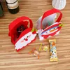 Kerstdecoraties 1 pc 20 13cm niet-geweven stoffen Geschenktas Kerstman Sneeuwman Elk Apple Candy Holder Bruiloft Verjaardagsvoorziening voor Kid