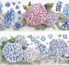 Geschenkwikkeling Vintage Hydrangea Paarse bloemenschaal Glanzende Washi Pet voor kaart maken DIY Scrapbooking Plan Decoratieve sticker