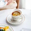 Tasses soucoupes tasse à café en céramique moderne Simple luxe porcelaine après-midi thé tasse à thé ensemble de tasses de bureau à domicile