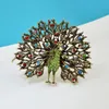 Brooches Pins CINDY XIANG Mulitcolor Big Sparkling Peacock For Women Weddings Party Jewelry 2-color Rhinestone Cute Animal Brooch Pin