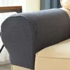 Stol täcker 2st Solid Stretch Armest SOFA ARM Protectors fåtölj Couch Slipcovers avtagbar elastisk kärleksat Sover