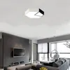 Plafondlampen Noordse creatieve eenvoudige 24W 11-inch LED-spoelbevelverlichtingsarmatuur geometrisch gevormd voor de woonkamerlamp