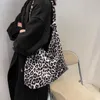 Shoulder Bags Large Capacity Travel Tote Women Leopard Casual Canvas Handbags Designer Crossbody Girl Shopping Sac 230116