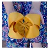 Clip per capelli baby da 8 pollici grandi grorosgrain nastro arco per capelli bowknot barrette kids boutique boutique brows kids Accessori calare delive dhgju