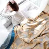 Couvertures Couverture en mousseline 5 couches de gaze de coton serviette de sieste douce pour enfants adultes sur le/lit/canapé/literie de voyage couvre-lit