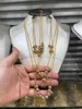 Conjunto de pendientes de collar de gama alta amor temperamento novia 24K árabe Dubai joyería Real chapado en oro boda pendiente pulsera señora