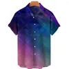 Camicie casual da uomo Estate Stile impressionante Camicia da uomo 3D Stampa Motivo colorato Stilista hawaiano Personalizzato Personalizzato Unisex