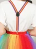 Nieuwe Vrouwen Regenboog Tutu Korte Rok 5 Lagen Zachte Tule Tutu Crinoline Onderrok Meisjes Cosplay Kostuums Rokken Hoge Elastische band CPA3266