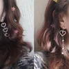 Backs Earrings Asymmetric Love Sterling Silver Ear Stud Female Net Red Fashion Cool Goddess Temperament Ornament