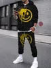 Mens Tracksuits Hip Hop 3D Plaid Line Print Hoodie Pants Set Cool MensWomens 2Piece Tracksuits Tracksuit Sets Spring Autumn Menswear 230114