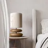 Lâmpadas de mesa wabi sabi eólica lâmpada de madeira sólida designer criativo sala de estar de nogueira estudar quarto de cabeceira atmosfera japonesa