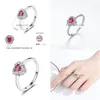 Cluster Rings Hemiston Luxury Antique 100 925 Sterling Sier CZ Red Crystal for Women Jewelry Gift Drop Delivery Ring Dhlwk