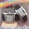 Mode rectangle série de réservoirs romains montres femmes hommes abeille ceinture en cuir véritable mouvement à quartz couples super lumineux entier fema263a