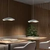 Pendellampor nordiska moderna enkel restaurang ljuskrona italiensk design bar kreativ studie sovrum lotus blad dekoration led ljus fixtur