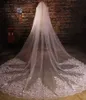 Bridal Veils Zyllgf 2023 Luxe lange kanten bruiloft sluier 3,5 m kathedraal bruid voor vrouwen Veus de noiva tuLle Applique BV35