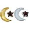 Tallrikar muslimska Eid -fack Mubarak Moon Star Serving Plate Ornament Hemdekoration Fruktdessert tallrik för Ramadan Party Festival