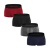 Underpants 4pcs Set Boxer Mens Underwear Men Cotton Male Pure Panties Shorts Solid Cuecas