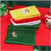 Towel 1Pc Christmas Printed Face Washing Cloth Cotton Absorbent Bathroom Home Shower Bath For Man Woman Gift Drop Delivery Garden Tex Dhzzm