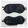 Sleep Masks Dhs Black Eye Mask Shade Nap Er Blindfold For Slee Travel Soft Polyester Drop Delivery Health Beauty Vision Care Dhvoy