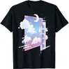 Męskie koszule 2023 Summer Men T-shirt 80S Retro Vaporwave | Pastelowe goty