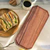 Płyty prostokąta kształt herbaty domowej taca kreatywna naczynia naczynia talerz do el salon salwan orzechy chleb
