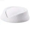 Berretti tinta unita femminile assistente di volo cappello dolce uniforme da lavoro spettacolo dal vivo donne berretti berretti cappelli hostess aria cosplay