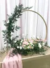 Décoration de fête 10pcs Discount Table de mariage Centre de table Golden Metal Arch Circle Ring