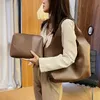 Umhängetaschen Vintage Casual Tote Damen Große Handtaschen Designer Frauen Tasche Set Einfarbig Reise Weibliche Braun Sac a Main 230116