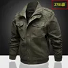 Jackets masculinos 2023 Spring Men's Workwear Jacket Militar ao ar livre de algodão casual europeu e americano plus size homens couro