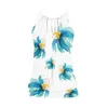 Damestanks Fashion Flower Tank Top Vrouwen Mouwloze Kruis terug hem rimpel cami o nek losse tops t shirts