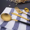 Flatware Sets Quality Romantic Western-style Metal Gold Plated Cutlery Kits Portugal Talher Set Faqueiro Inox Dinner Knife