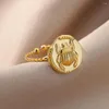 Trouwringen schattige vlinder voor vrouwen goud kleur roestvrij staal punk vinger ring mode esthetisch paar sieraden cadeau anillos