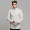 Blusas masculinas suéter de inverno masculino quente gola alta