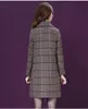 Misto lana da donna Autunno L-5XL Casaco Feminino Abrigos Mujer Ampio misto cashmere Lana Capispalla Cappotto femminile Cappotti invernali Plaid B800