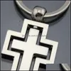 Party Favor Cross Key Ring Metal originalitet Rotertable Keys Buckle Church Gift Home Car Portable Design 2 5KD H1 Drop Delivery Garde OT0NA