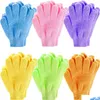 Brosses de bain Éponges Épurateurs Hydratant Spa Soins de la peau Gants en tissu Brosses Gants exfoliants Visage Corps Bains Mitten Drop Del Dhbzh