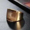 Cluster Rings High-quality Multicolor Large Stone For Men Women Gold Color 316L Stainless Steel Jewelry Wedding Party Gift