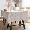 Tale da mesa de mesa simples estilo literário Toeira de algodão floral Tampa de impressão de flores country com borla